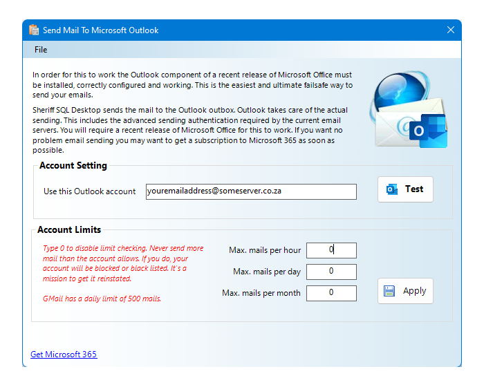 smtp settings pic